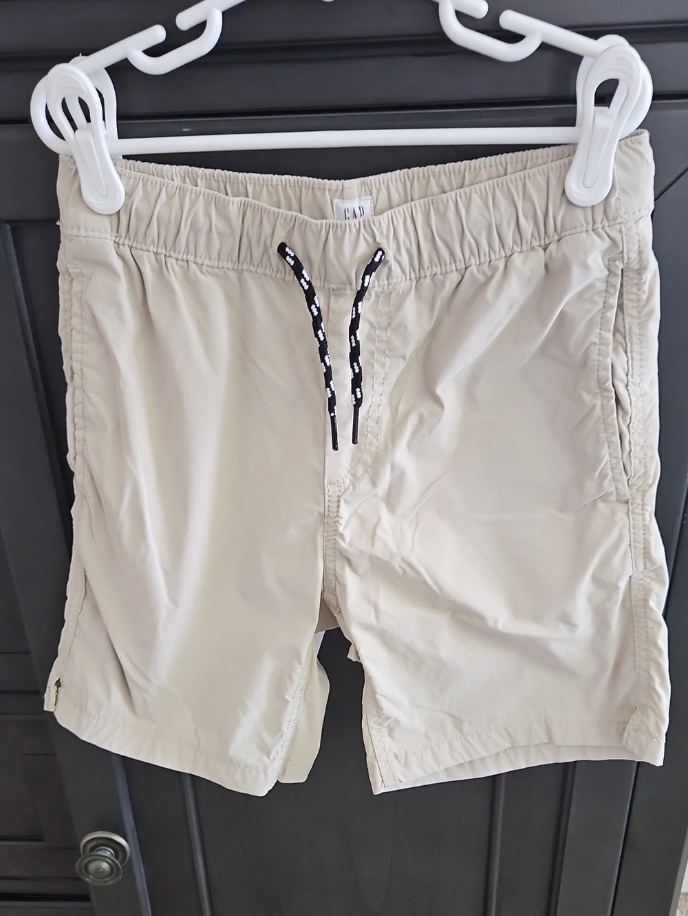 GAP Kids Khaki Swim Trunks with Contrast Drawstring